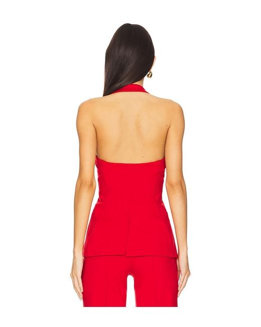 L'academie Red Kain Vest Top
