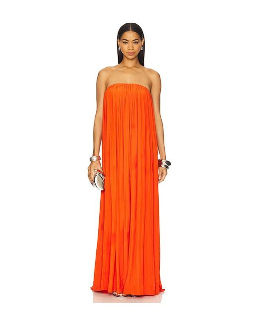 Vestido Largo Wynn En Color Burnt Talla En A.L.C. de color Orange