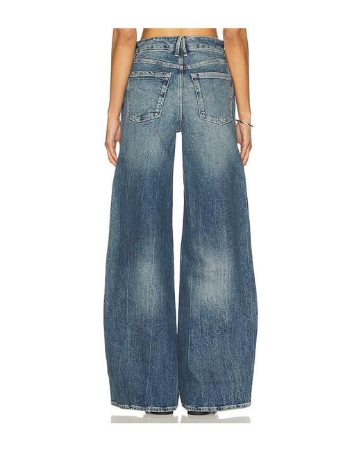GOOD AMERICAN Blue Good Skate Wide Jeans
