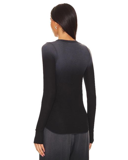 Michael Lauren Black Alick Rib Ombre Long Sleeve