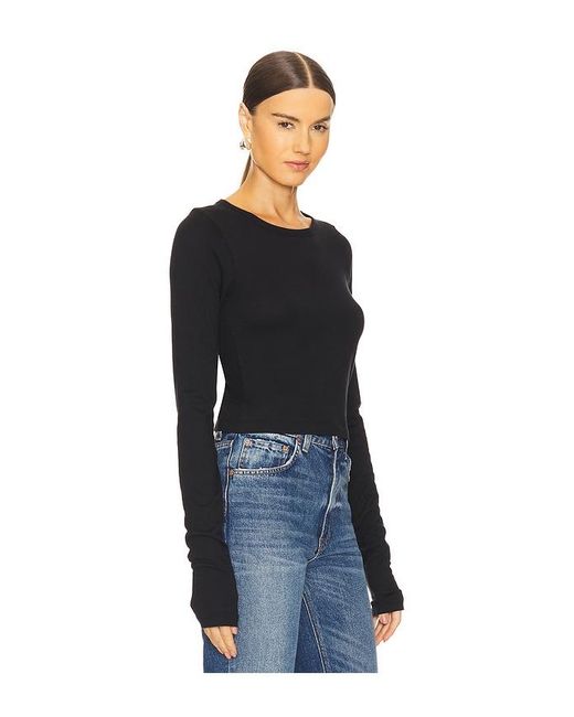 ÉTERNE Black Long Sleeve Baby Tee