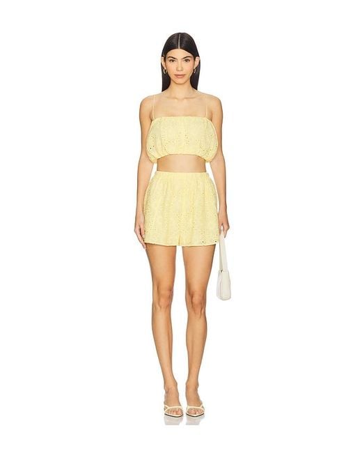 Lovers + Friends Yellow Josie Short