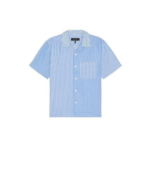Rag & Bone Blue Avery Poplin Shirt for men