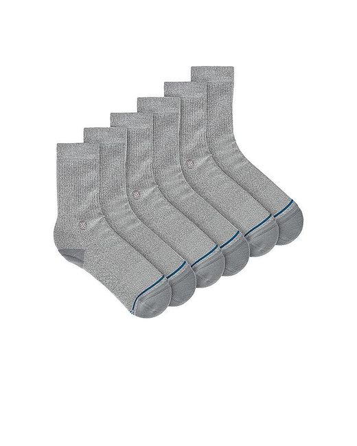 Stance Gray Icon 3 Pack Socks for men