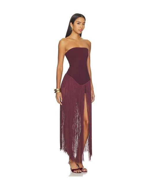 superdown Red Tea Fringe Romper