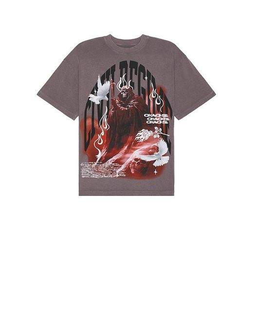 Civil Regime Multicolor Mount Chaos American Classic Oversized Tee for men