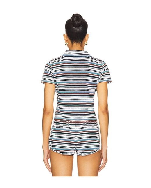 Lovers + Friends Blue Lorraine Top