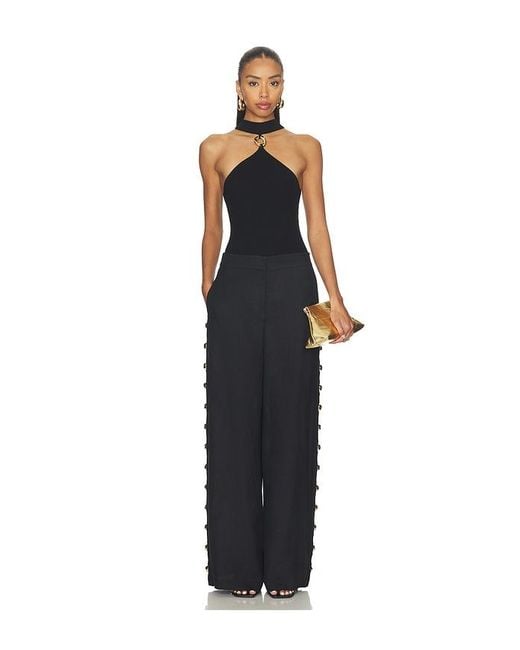 Jonathan Simkhai Black Renlen Halter Top