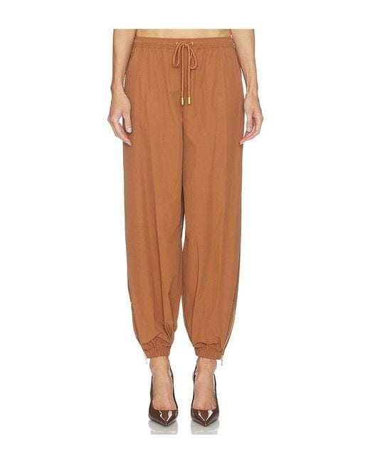 L'Agence Brown Mariko Jogger With Zipper