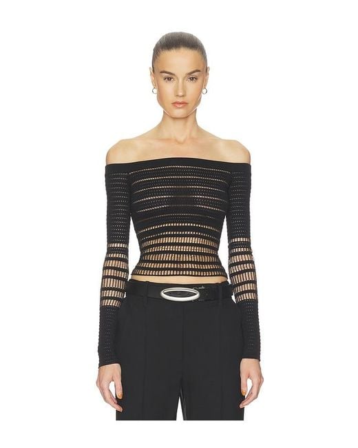 Halo Black Veiled Ls Top