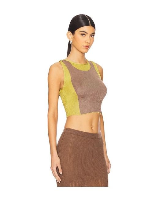 Isa Boulder Orange Two-Tone Twisted Top
