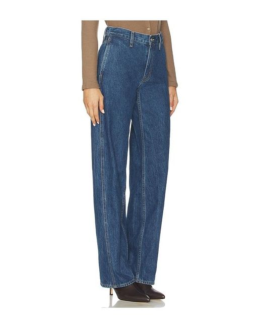 SLVRLAKE Denim Blue Cassie Chino Wide Leg Jeans