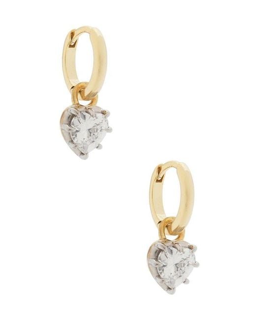 Shashi Metallic Heart Georgian Cut Earring