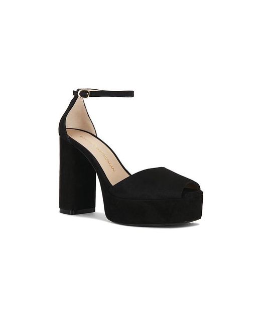 Stuart Weitzman Black Sabrina Platform Pump
