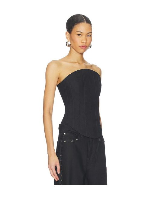 DL1961 Blue Denim Corset Top