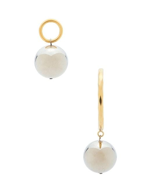 Isabel Marant White Asymmetric Earrings