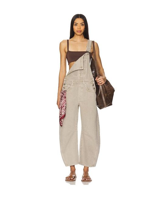 Free People White X We The Free Good Luck Overall
