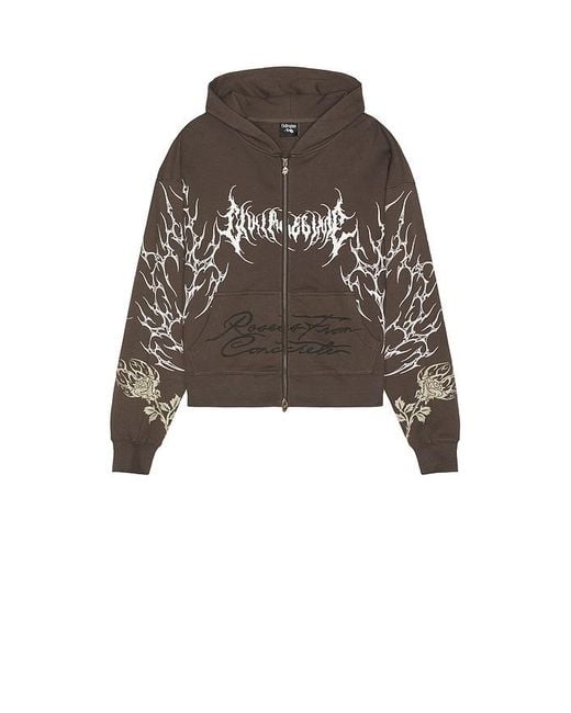 Civil Regime Black Enter Our Chaos Zip Up Hoodie for men