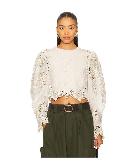 Sea Natural Vania Lace Combo Sweater