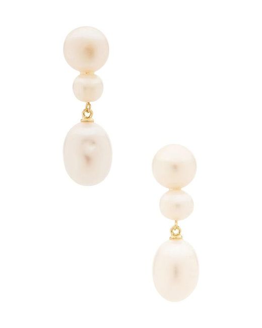 Shashi White Bianca Drop Earring