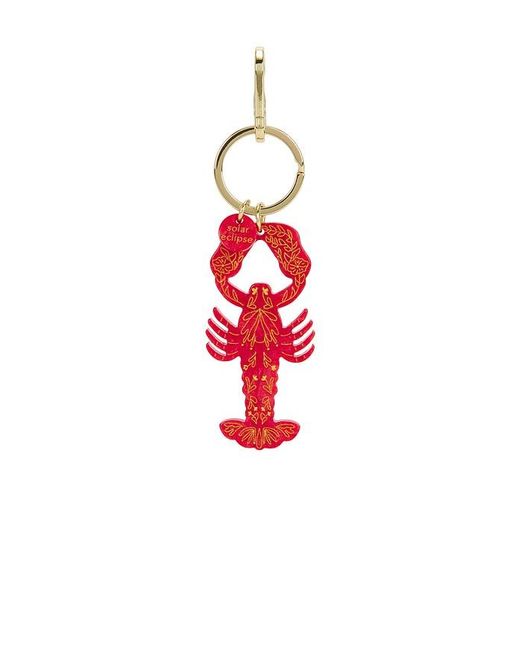 Solar Eclipse Red Hand-Painted Lobster Bag Charm + Keychain