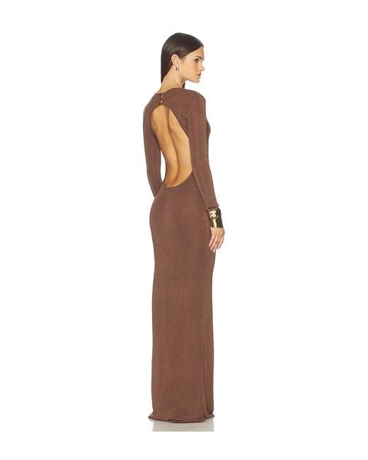 Lovers + Friends Brown Maize Maxi Dress