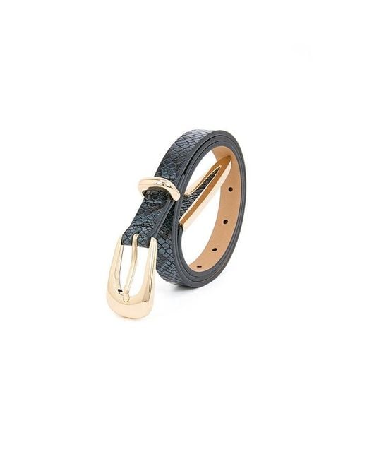 Ettika Gray Modern Saddle Belt