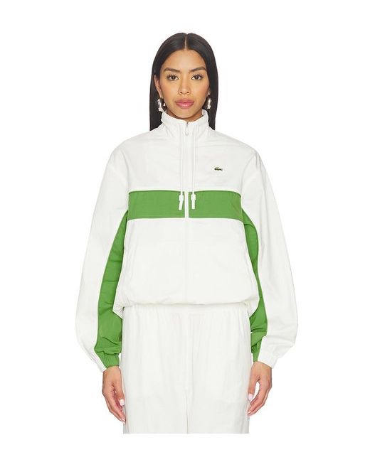 Lacoste White Relaxed Fit Twill Jacket