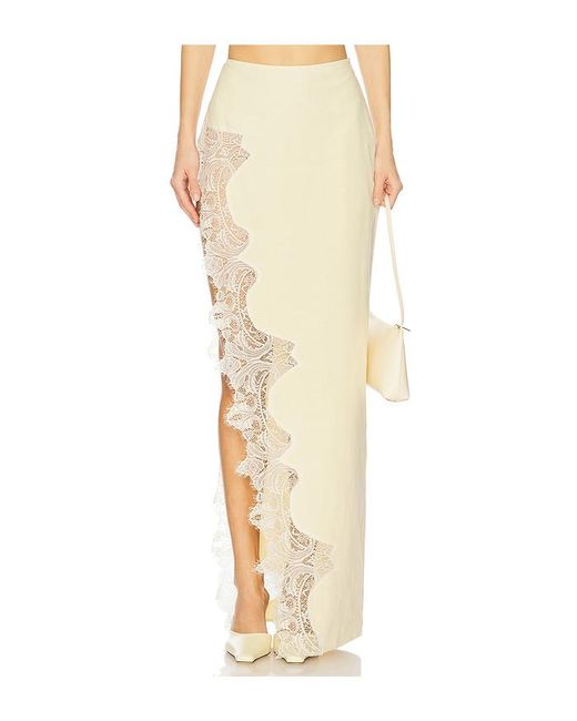 Ceren Ocak Natural Lace Detailed Skirt