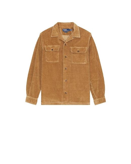 Polo Ralph Lauren Brown Long-Sleeve Wide Wale Corduroy Teton Camp Sport Shirt for men