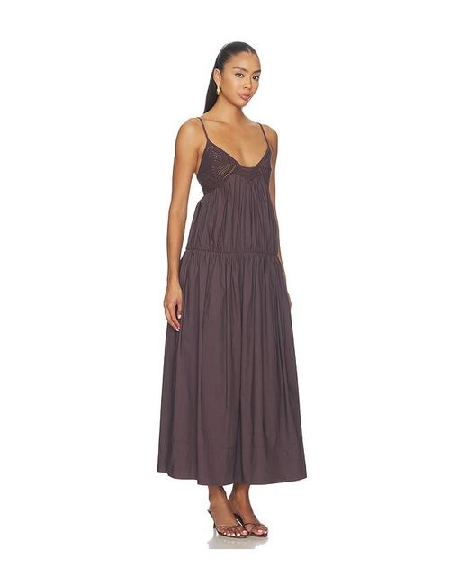 Camila Coelho Purple Evelisse Midi Dress