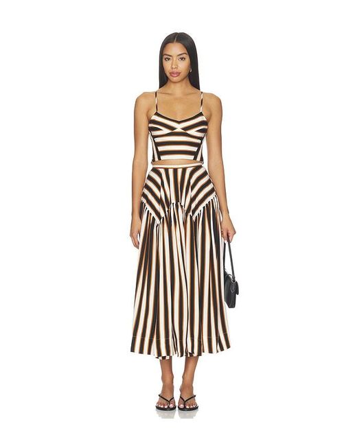 Amanda Uprichard White Spencer Midi Skirt