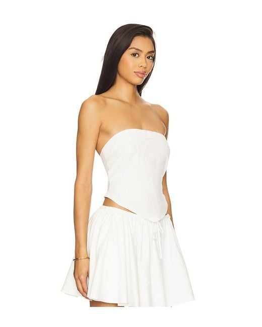 ALL THE WAYS White Cici Strapless Top