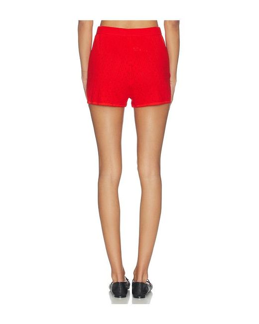 Soft Goat Red Pointelle Shorts