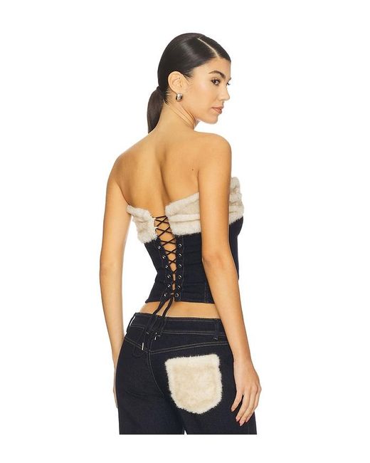 OW Collection Black Desi Corset Top