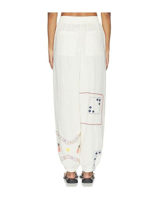 Agua Bendita White Toscana Basket Pant