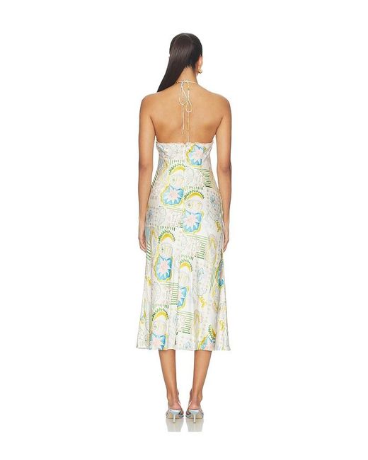 For Love & Lemons White Tide Pool Midi Dress