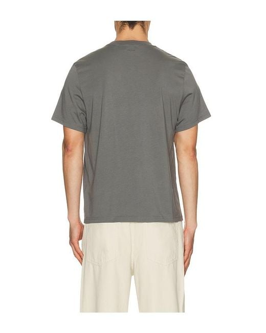 FRAME Gray Short Sleeve Light Cotton Tee for men