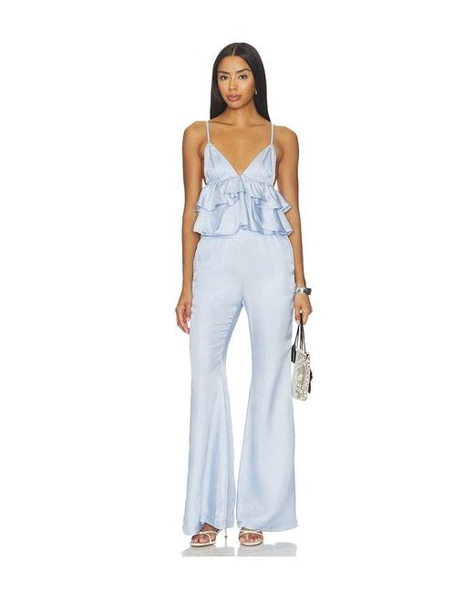 Fleur du Mal Blue Luxe Twill Flare Cami