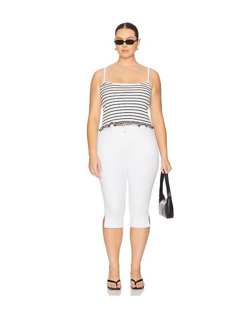 L'academie White 'Academie Nicole Ribbed Tank