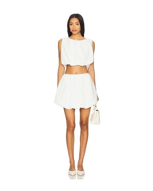 MINKPINK White Alexa Bubble Mini Skirt