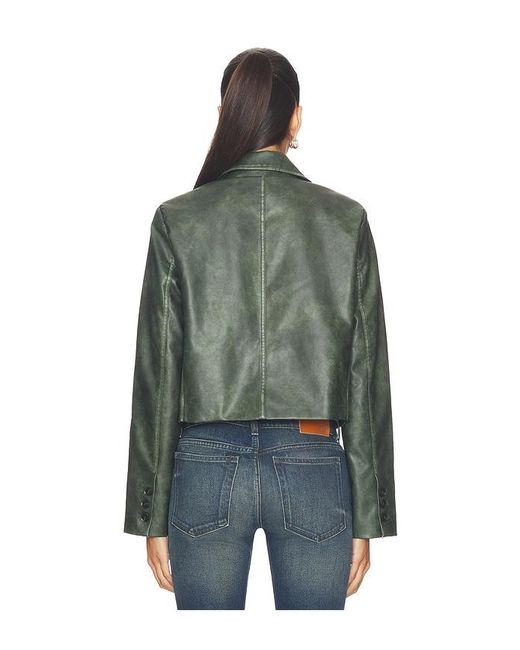 superdown Green Blakely Faux Leather Jacket