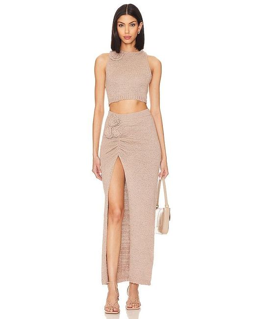 Lovers + Friends Natural Joya Rosette Top