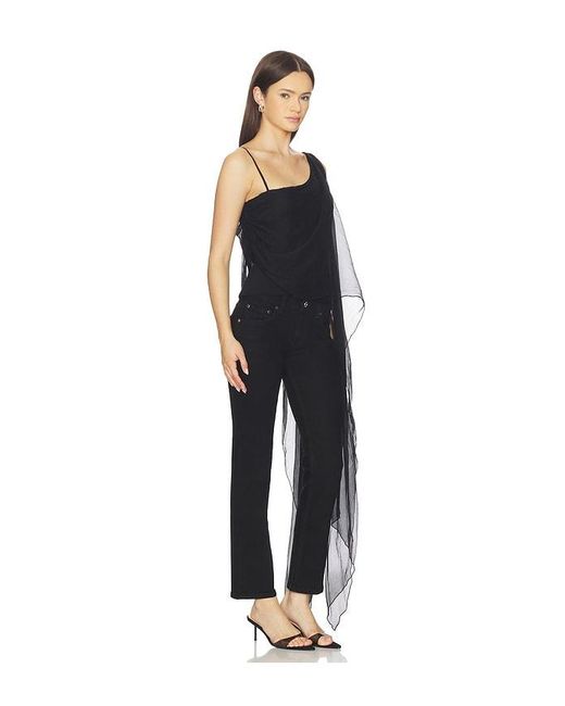 EB DENIM Black Tess Layered Top