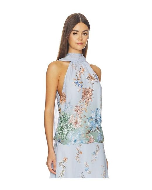 Muma World Blue Sora High Neck Top