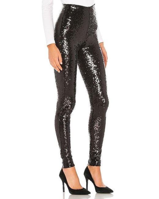 Sequin Leggings En Color Negro Talla (También En S) Commando de color Black