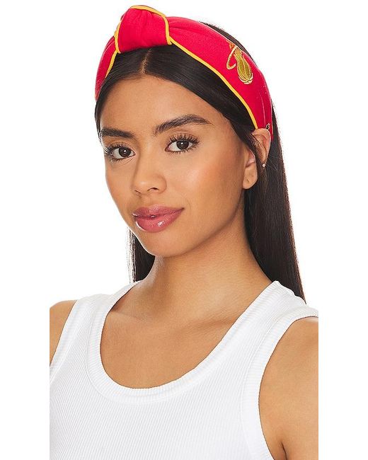 Lele Sadoughi X Nba Miami Heat Embroidered Headband