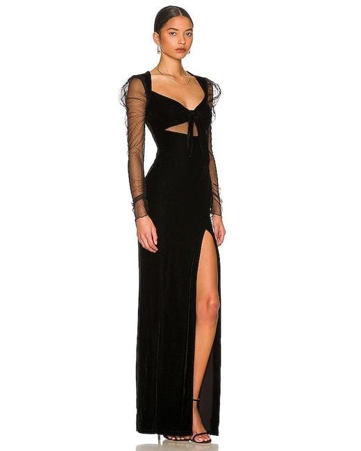 MAJORELLE Black Maya Gown