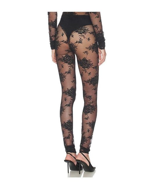 ANDAMANE Black Zillah Lace Leggings