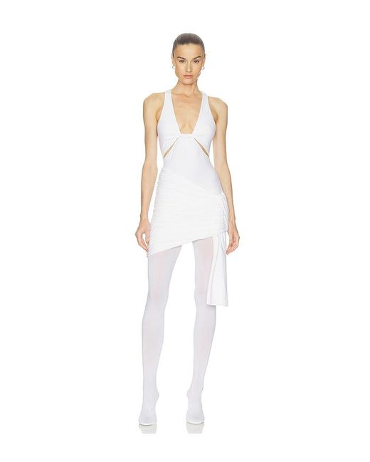 Halo レディース ホワイト Twist Drape Tank Dress ドレス